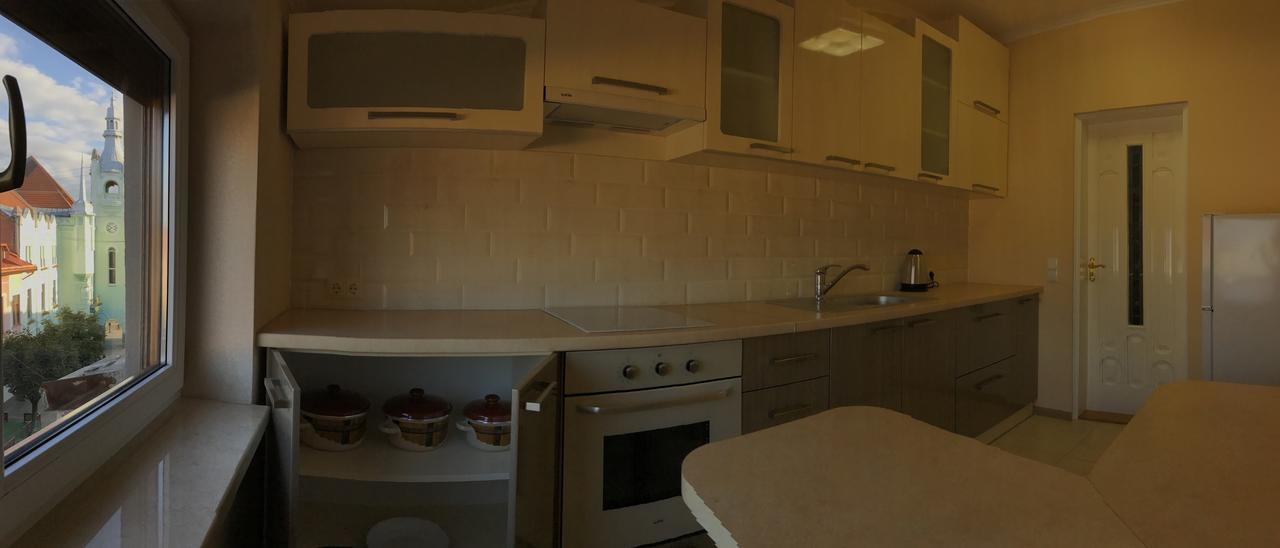 Panoramic View Top Floor Apartment In The City Center Mukacheve Exterior foto